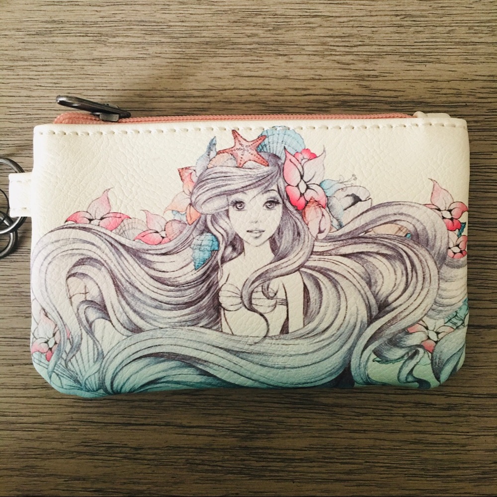 LAST 1 Loungefly Ariel Watercolor Sketch ID Wallet - Picture 4 of 5